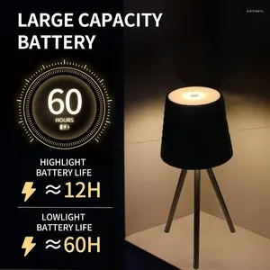 Lampy stołowe 5200 mAh Lampa dotykowa Bezdrokwa Środek Nocny Światło Modern Bar