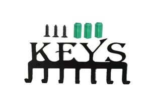 Hooks Rails Keys Holder For Wall Mounted 7 Hook Rack Metal Hanger Coat Clothers Hat Organizer Framt Door Kitchen Badrum Dekorat1381681