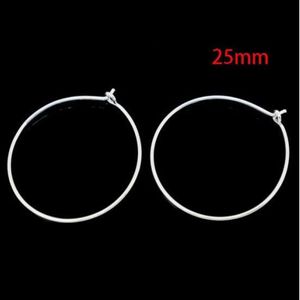mic 1000pcs silver plated wine glass charms wire hoops 25mm jewelry diy jewelry findings components hot 242m