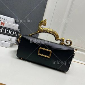 Lápis Bolsas de ombro designer de caixa de gatos femininas Luxo Bolsas de ouro azul preto Bolsas de ouro crocdil