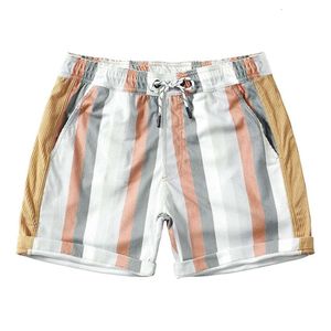 Lu Men Shorts Summer Sport Workout Cotton/Pex String Trunk Holia Caual Sport Short E Woven Fabric Elatic Wait Swim Summer Men