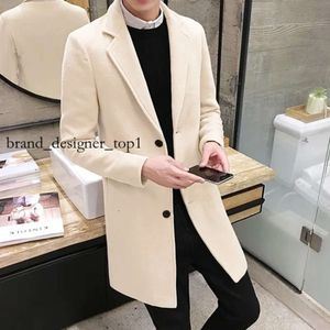 Men's Trench top quality Coats Autumn Winter Fashion designer Wool Blends Casual Business Coat Male Thick Warm Overcoat Handsome Solid Long Outerwear Men b8c6
