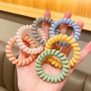 Hair Accessories 1 Set Elastic Bands Spiral Shape Ponytail Ties Gum Rubber Rope Telephone Wire