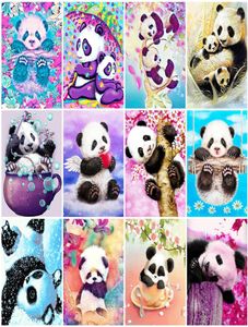 Evershine diamant målning djur 5d diy full fyrkantig diamant broderi panda mosaik strass bild hem dekoration6015848