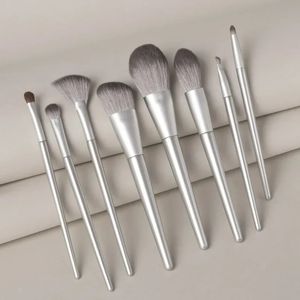 2024 Large Makeup Brush Set White Concealer Foundation Blush Powder Blend Cosmetic Make Up Brushes Eyeshadow Fan Highlighter Brushfor Complete Makeup Brush Set