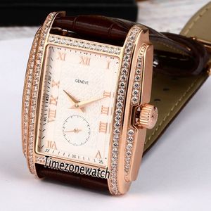 Ny Gondolo 5124J-001 Rose Gold Case Diamond Bezel White Dial Automatic Mens Watch Brown Leather Strap Sports Gents Watches TimeZoneWat 295x