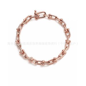 Marca de designer tff horseshoe fivela pulseira em forma de U Alta Versão Titanium aço Cadeia de aço Trendy e Light Light Luxurro de Luxo Pequeno e Popular Handicraft Handicraft