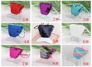 Women Mermaid Tail Sequins Coin Purse Girls Crossbody Bags Card Holder Small Portable Glittler Wallet Purse Bag Pouch Kid Gift VT08426317