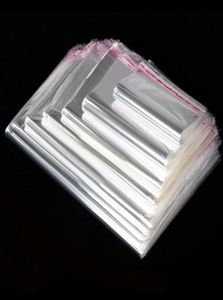 100pcs Depolama Çantaları Şeffaf Kendinden Yapışkan Yeniden Yapılabilir Temizlenebilir Açık Selofan Poli Torbalar Opp Seal Hediye Ambalaj Çantası Takı Pouch3136059