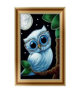 3D Owl Embroidery Diamond Painting Chic Animal Home Decoration Painting Magic Round DIY Cross Stitch5312876