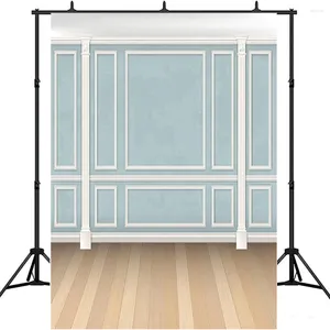 Decorazione per feste semplice telaio bianco a blu chiaro pografia sfondo per la doccia da sposa Banner Portrait Studio Props