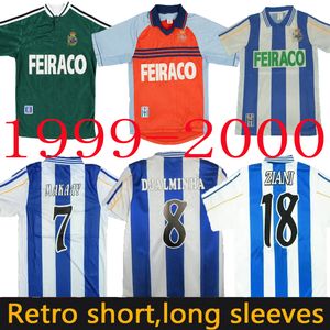 1999 2000 DEPTIVO DE LA Coruna Retro Soccer Jersey 99 00 Deportivo La Coruna Valeron Makaay Bebeto Bitinho Classic Vintage Football Shirt Home Away Green Trzeci