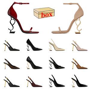 Платформа кожаные патентные каблуки Сандалии Знаменитые дизайнерские женщины роскошные классики замшевые слайки слайды Леди каблук.