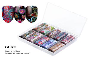 NA063 10Pcs Starry Sky Nail Foils Holographic Transfer Water Decals Nail Art Stickers DIY Image Nail Tips Decorations Tools9911997