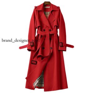 Women's Trench luxury designer Coats Spring Autumn top quality Woman Korean Double Breasted Mid Long Women Street style Overcoat Windbreaker Female fc57