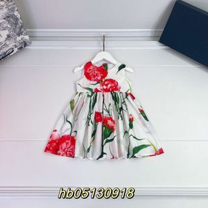 Elbiseler Yaz Çocuk Giyim Kızların Saf Pamuk Çiçek Kolsuz Tank Top Büyük Salıncak Elbise