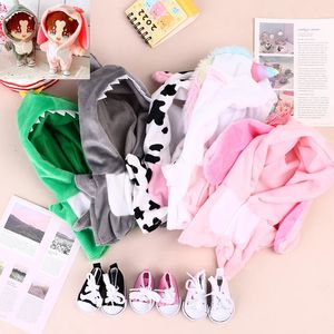 1PC Cotton For 20cm Doll Stuffed Toys Gifts Dolls Accessories Plush Toy Clothes Pajamas Dinosaur Bodysuit Pants 240518