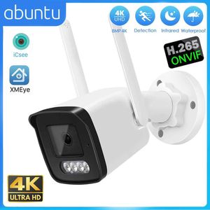 Kit fotocamera wireless 8MP 4K Camera IP WiFi H.265 Rilevamento umano Night Vision Night Vision CCTV Bullet Smart Home Monitoraggio Video Cloud Roaming J240518