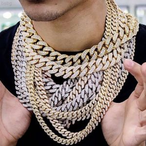 Fine Jewelry Hip Hop 925 Sterling Silver Vvs Moissanite Diamond Iced Out Miami Cuban Link Chain Necklace for Men