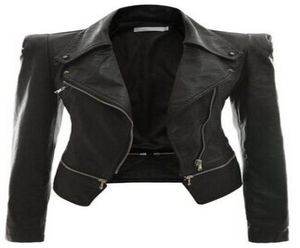 New Women039s Leather Faux Leather Jacket Long Sleeve Women Outwear Leather Coat Motorcycle Jackets Fall Winter Clothing P689450822249468