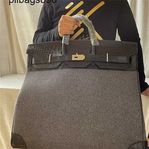 Designer platinum handväska 50 cm totes cowhide anpassad begränsad upplaga toppkvalitetsstorlek stor kapacitet äkta läder äkta svarta får trbxwc