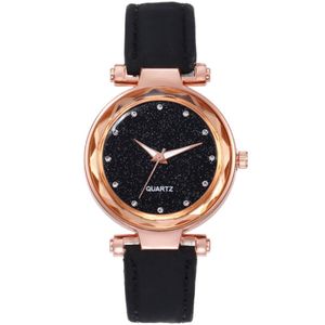 Casual Starry Sky Watch Colorful Leather Strap Silver Diamond Dial Quartz Womens Watches Ladies Wristwatches Tillverkande grossist 290i