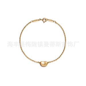 Designer Brand Classic TFF 925 Silver Plated Bean Bracelet with DoTFF and Internet Celebrity Same Style Instagram Simple Womens Handicraft RLPE