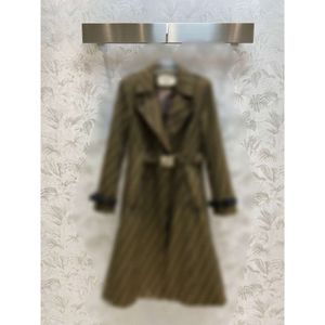 Men's Trench Coats Classic Double f Pattern Jacquard Long Trench Coat