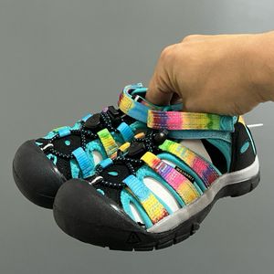 KD Designer Two Way Wear Shoes Sandals Boys Girls Outdoor Breathable Comfort Soft Flat Sneakers Kid's Multi Colors Casual Shoe 26-37