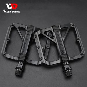 WEST BIKING Road Bicycle Pedal Non Slip DU Bearing Bike Pedal Light Weight Cycling Platform Classic Pedal Cycling Accessories 240518