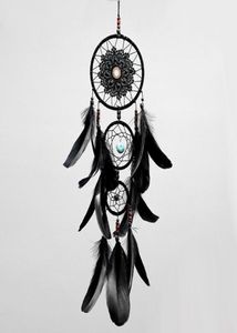 Dreamcatcher El Yapımı Rüya Catcher Net Feathers Siyah Rüzgar Çamları Duvar Asma Araba Kolye Süs Partisi Hediye Ev Dekorati4575412