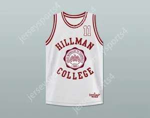 Nome noto personalizzato Youth/Kids Walter Oakes 11 Hillman College White Basketball Jersey Deluxe Un diverso S-6XL cucito mondiale