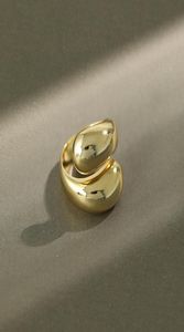 Pierścienie klastra Xiha Real 925 Srebrny pierścień podwójna woda upuść duże regulowane złoto dla kobiet punkowe grube oświadczenie Jewellery3942275