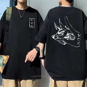 Japanese Anime Cartoon Kon Shirt Men Running Sports Loose Oversized Tshirt Short Sleeve Cotton Summer Mens Top T 240506