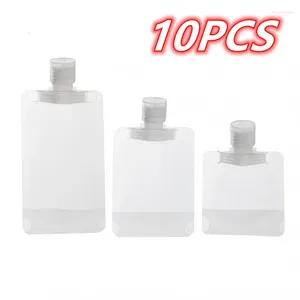 Storage Bags 10pcs Portable Travel Refillable Bottle Kit Shampoo Shower Gel Bottles Container Small Facial Cleanser Can Carry On The Plane