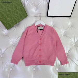 Cardigan New For Boy And Girl Solid Color Kids Sweater Size 100-150 Cm Long Sleeved V-Neck Baby Knitted Jacket Oct15 Drop Delivery Mat Dhvhs