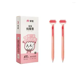 Pen Black Ink Students Stationery School Office Forniture Signature Neutral Gel Massage Decompress