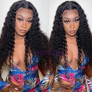 Curly Frontal Wigs Human Virgin Brazilian Hair Wig Transparent Lace Natural Color Preplucked Hairline Baby Hairs