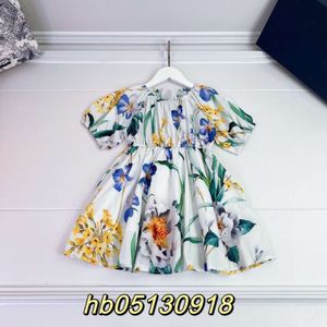 Grundläggande avslappnade klänningar Girls 'Western-Style Summer Flower Princess Dress Holiday Style