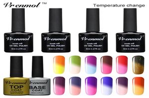 Wholevrenmol 1pcs 8ml Mudança de humor Alteração de cor Poliário de unha Chameleonic gel de laca verniz térmico precisa lâmpada LED UV Dry4737007