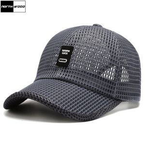 Northwood Mens Mesh Baseball Cap baps de verão respirável Papai chapéu ao ar livre chapéus de pesca osso Gorras Trucker 240513