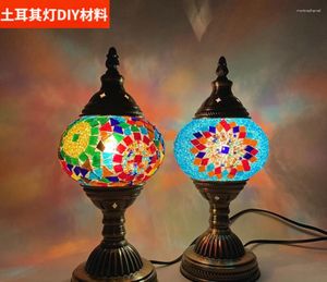 Bordslampor turkiska mosaiklampmaterialpaket Studioaktivitet uppvärmning av förälder-barn interaktion par grupp