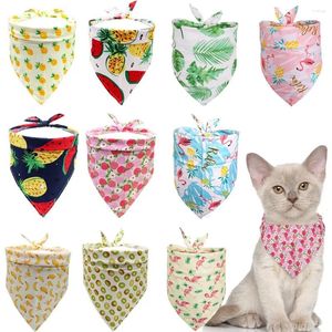 Hundkläder 50st Bandana Personlig vattenmelon Pet Bandanas Scarf Summer Fruit Small-Millle-Large Grooming Accessories