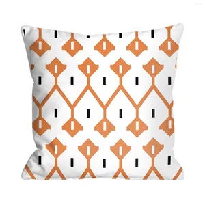 枕の幾何学的パターンスロー枕ケースモダンなミニマリストの印刷オフィス髪のための四角い綿枕カバー