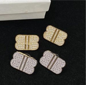 Luxurys Designer Stud Womens Earring Fashion Mens B Earrings Jewelry Formal Women Shine Diamond Pendant Studs Hoop Ear Rings Weddi1276005
