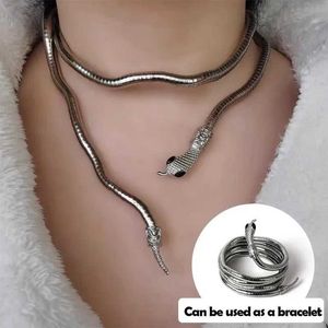 Подвесные ожерелья змеи Творческие украшения можно использовать в качестве ожерелий и браслетов для персонализированной горячей женской упаковки женского ожерелья женского хэллоуина J2405
