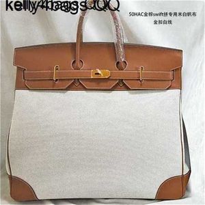 Designer Platinum Handbag 50cm Totes Cowhide Customized Limited Edition Top Quality Bag Genuine Leather Handmade Size Travel HandsewVEE6QOEA