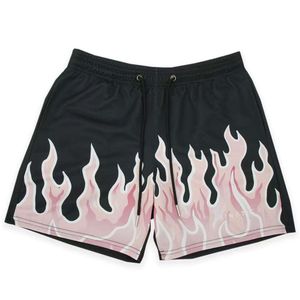 Lu men Shorts Letni trening sportowy Flame Baketball Haft Szybki dr fie Meh Short Sport Caual Light Poleter