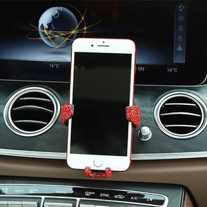 Bilhållare 1st Universal Car Air Vent Crystal Phone Holder Mount med Crystal Diamond för BMW Air Vent Mount Cell Phone Stander Holder T240518