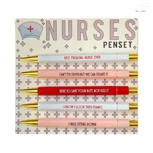 5pcs enfermeiros caneta com humor word multifuncional portable